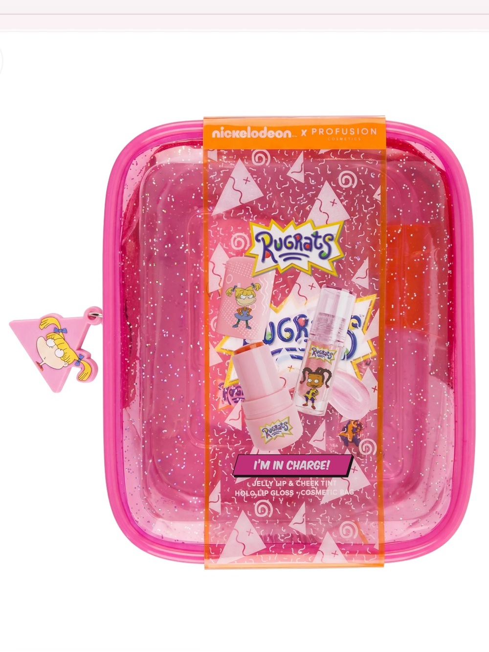 Profusion x Rugrats I’m in charge 2 pc lip & cheek set with cosmetic bag NWT